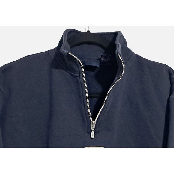 Vtg GAP Athletic Navy Blue Half-Zip Sweatshirt XL Slouchy Boxy Oversized - Picture 4 of 7